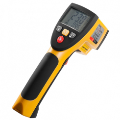 Dispositivo de medición de temperatura por infrarrojos con láser de puntería integrado 