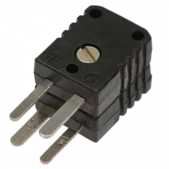 Miniature double thermocouple connector type J, black | -50...+120°C