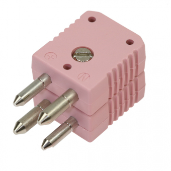 Standard double thermocouple connector type N, light pink | -50...+120°C