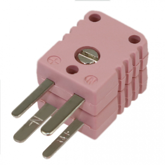 Miniature double thermocouple connector type N, light pink | -50...+120°C