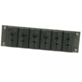 Panel with standard Socket case type J, 6 socket case/1 series 