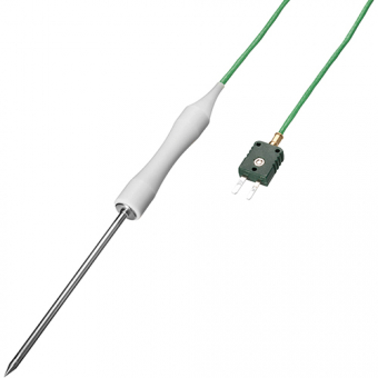 Penetration temperature probe 1xK with centric penetration tip and B+B Miniature thermocouple connector, NL 100 