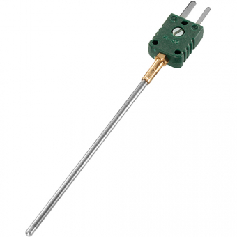 Mineral insulated thermocouple with miniature plug type K 1.0 mm | 250 mm