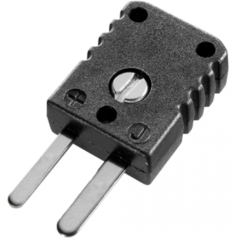 Miniature thermocouple connector type J, black | -50...+120°C