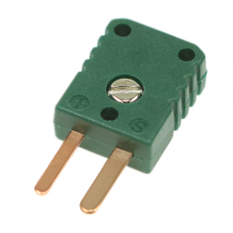 Miniature thermocouple connector type S, green | -50...+120°C