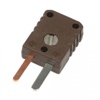Miniature thermocouple connector type T, brown | -50...+120°C