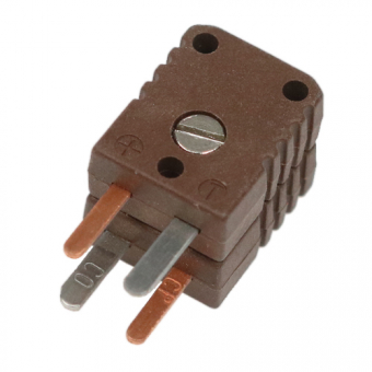 Miniature double thermocouple connector type T, brown | -50...+120°C