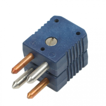 Standard double thermocouple connector type T, blue | -50...+120°C