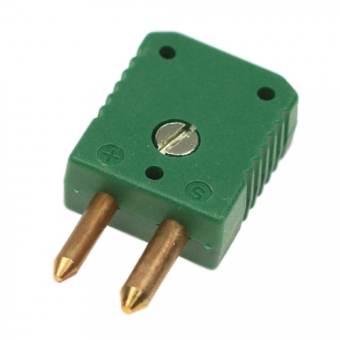 Standard thermocouple connector type S, green | -50...+120°C