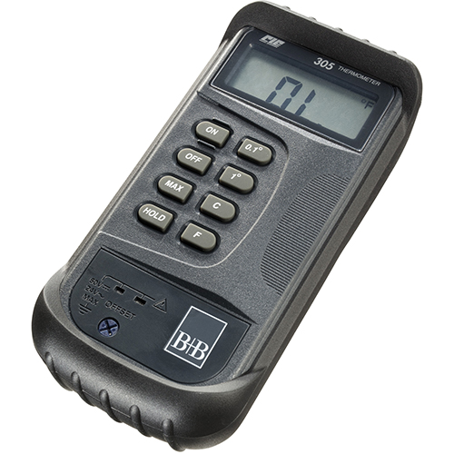 Digital Hand-Thermometer Temperaturmessgerät mit K-Typ Thermoelement-Fühler 